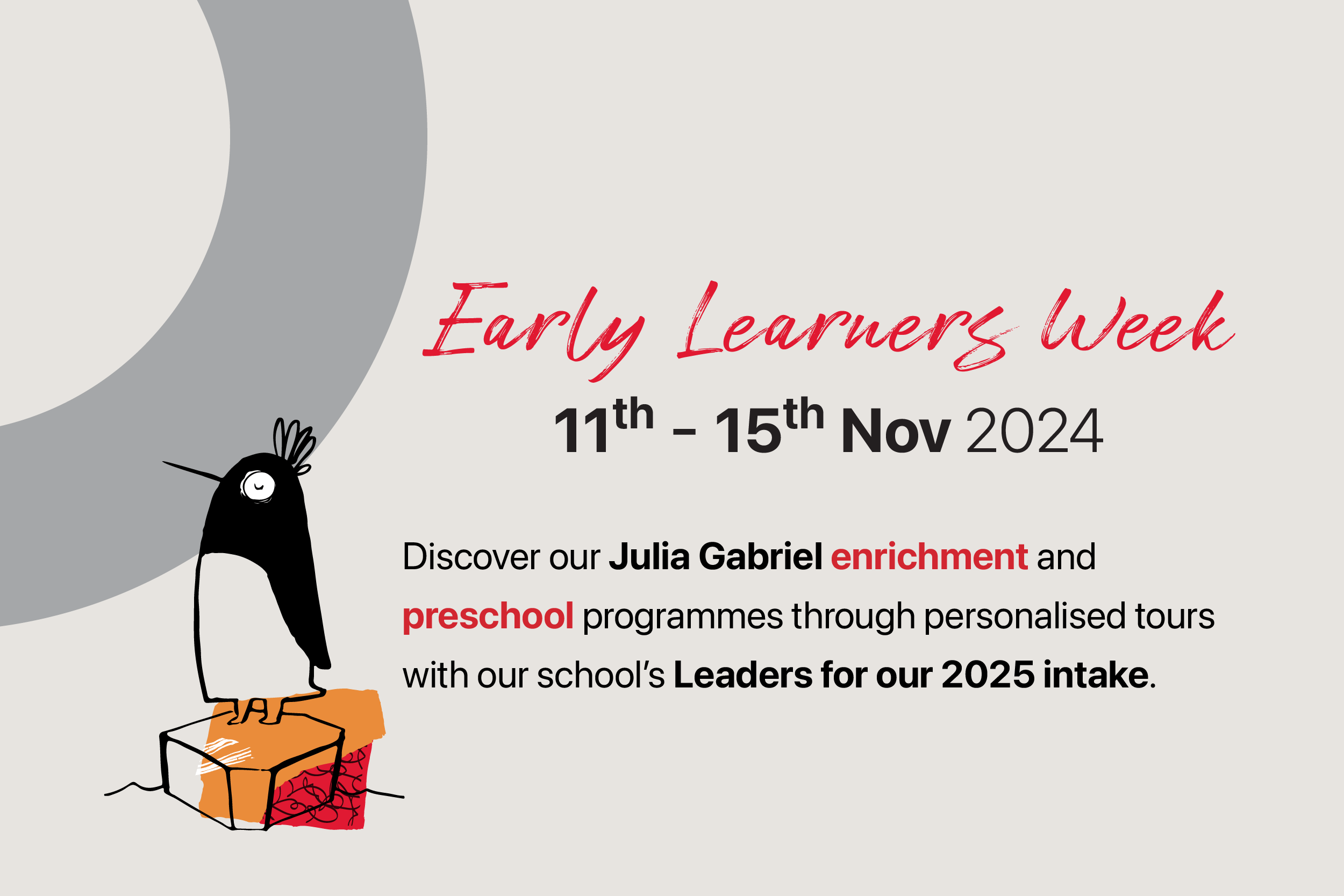 JG Early Learners Week - Nov_What's On